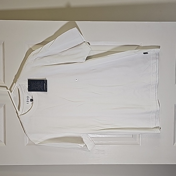 Men's Izod Crew Neck Short Sleeve Basic White Layer T-shirt Size S New - Picture 1 of 6